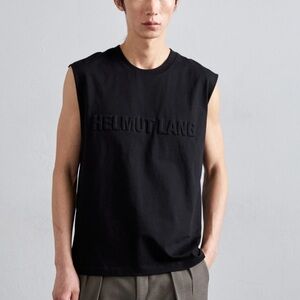 Helmut Lang Mens Embossed Logo Tank Top Size Large NWOT